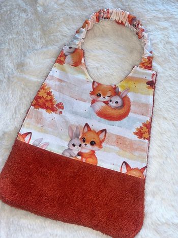 Bavoir élastique 8/24 mois renard 