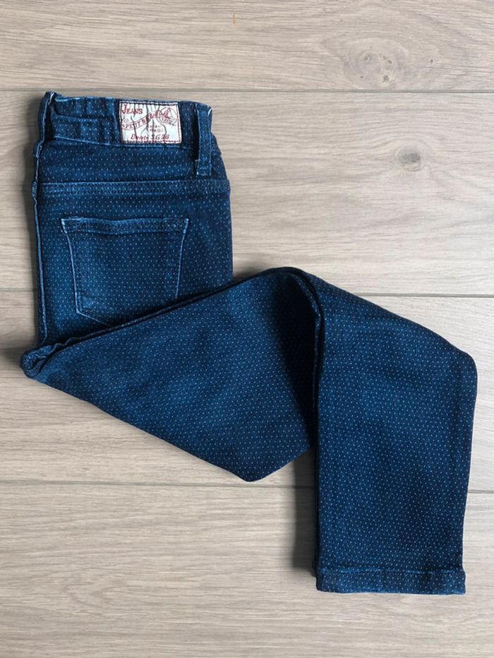 Pantalon en denim avec taille ajustable sérigraphié Petit bateau T-6 ans - photo numéro 2