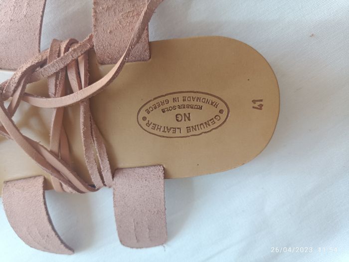 Sandales grecques en cuir taille 41 - photo numéro 3