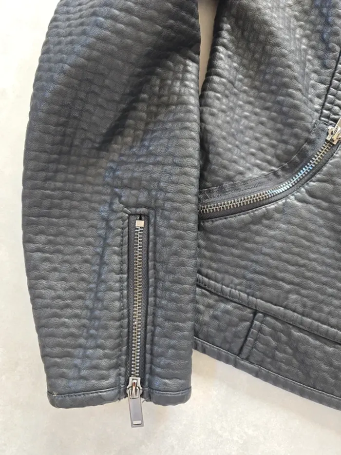 Veste simili cuir doublée - photo numéro 6