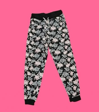 Bas de jogging noir grisé fleuri pepperts ! 10/12 ans