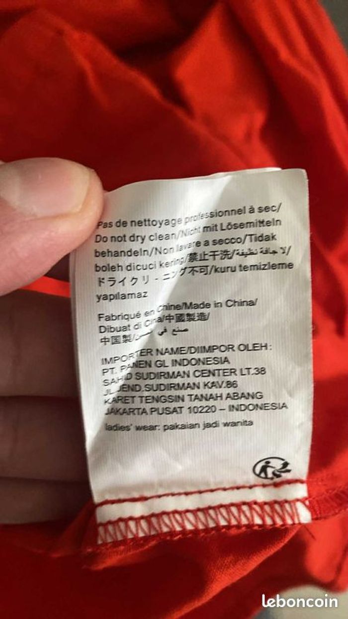 Surchemise Rouge Galeries Lafayette Taille 36 Neuve Coupe Droite - photo numéro 3