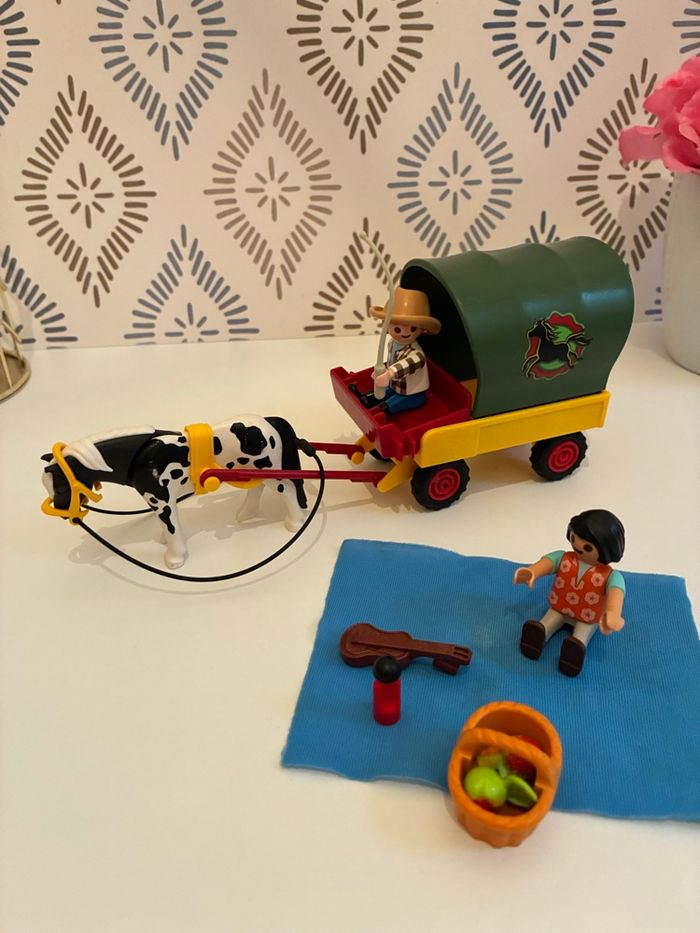Playmobil 6948 Enfants avec chariot et poney