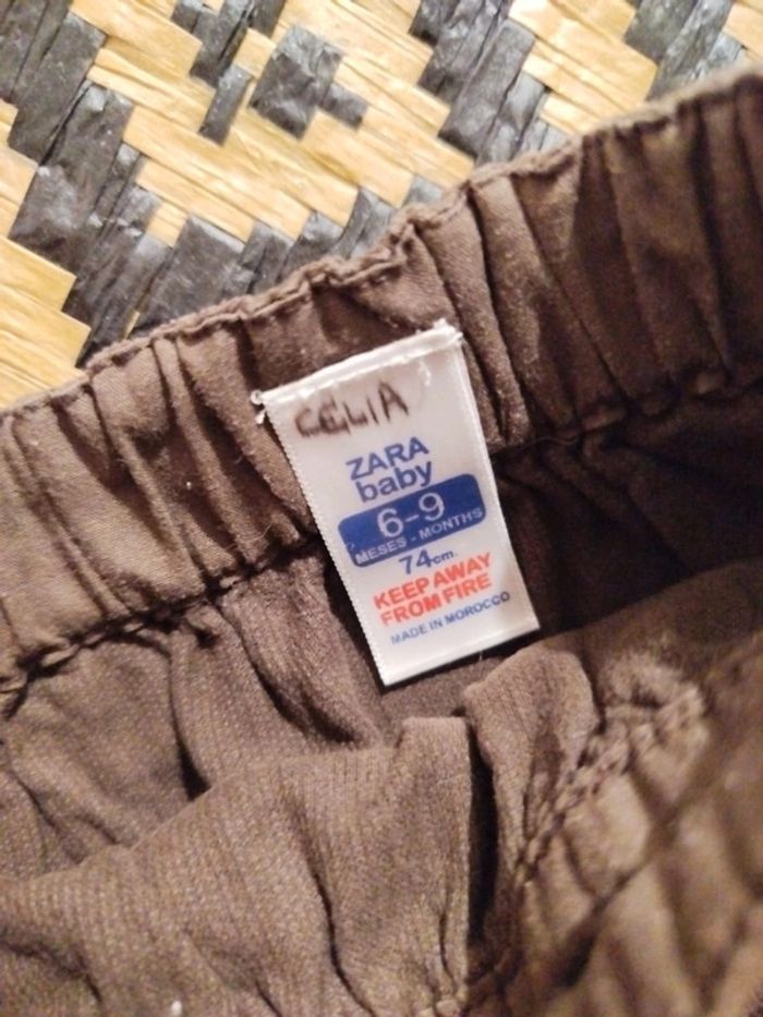 Jupe velours hiver Zara Baby 6 mois 74 cm - photo numéro 4