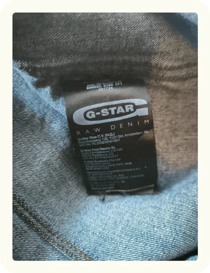 Chemise en jean manches longues homme Taille M 38 - photo numéro 8