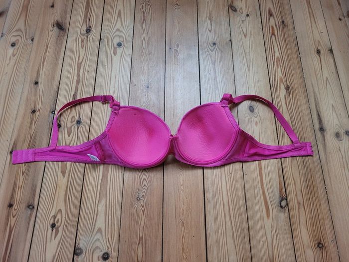 Soutien-gorge armatures fuchsia à coques - Caralino - 95C - photo numéro 3