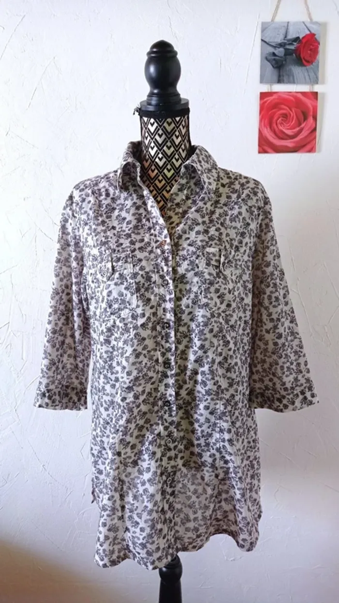 🌸Chemise manches 3/4, F.D. Joseph, taille 38