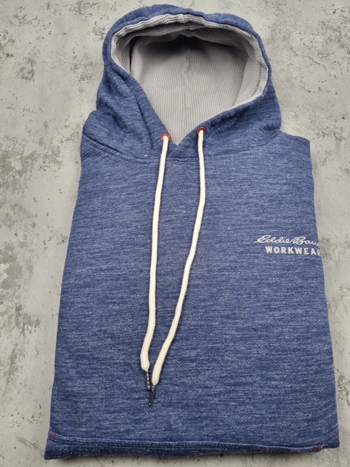 Sweat à capuche Eddie Bauer bleu – Taille M Homme - photo numéro 2