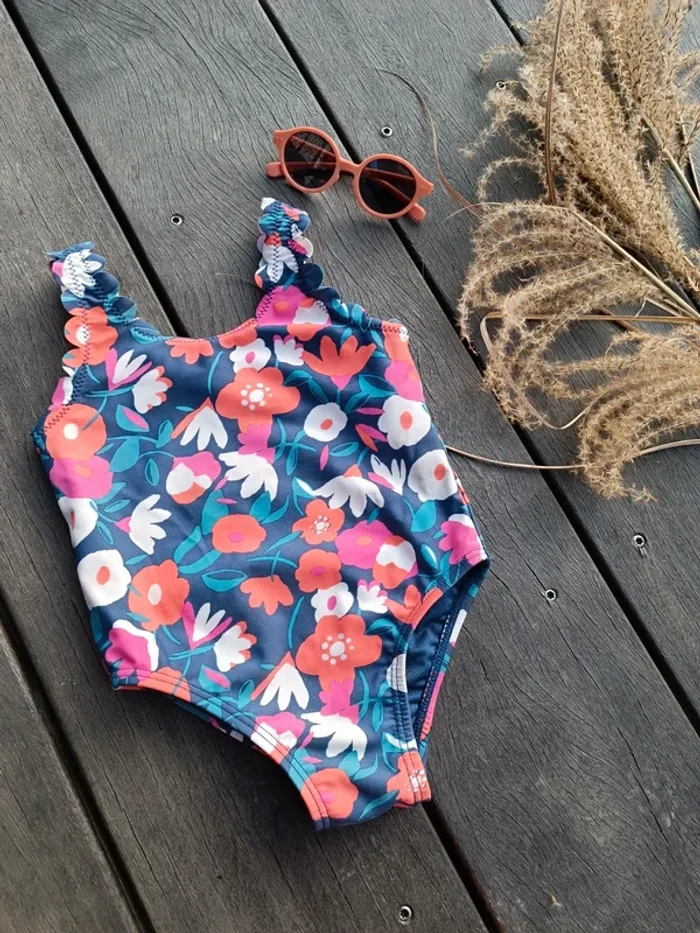 Maillot de bain fleuri 1 pièce TAO 12 mois - photo numéro 4