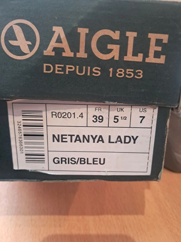 Aigle baskets chaussures marche rando P 39 neuves - photo numéro 11