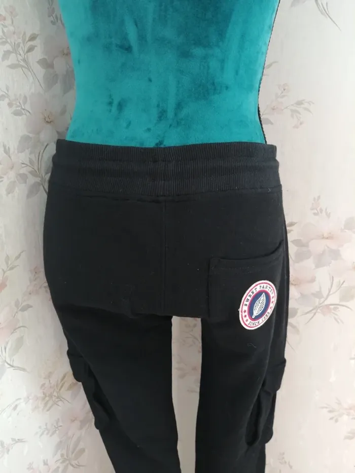 Pantalon jogging cargo noir coupe military fermeture éclair chevilles / sweet pants / (L) - photo numéro 8