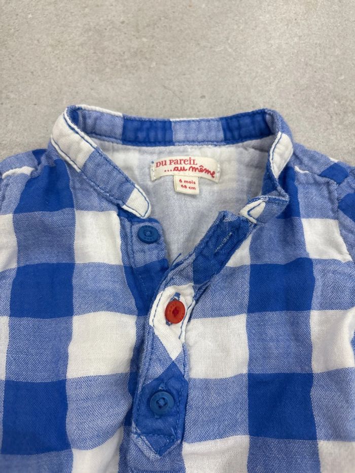 Chemise bleu à carreaux - photo numéro 3