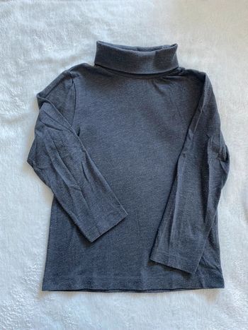 Col roulé/ Sous pull uni gris foncé