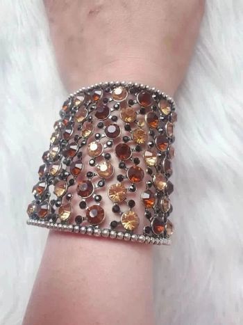 Magnifique bracelet manchette strass