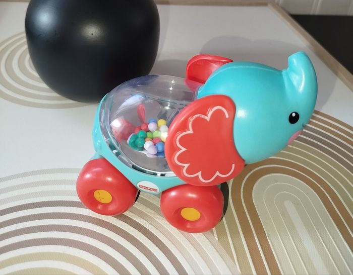 🟠 Fisher Price Éléphant ami Jungle à roulettes NEUF - photo numéro 2
