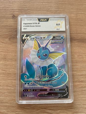 Carte Pokémon Aquali 074/069 grader pca 9.5 série Eevee heroes 