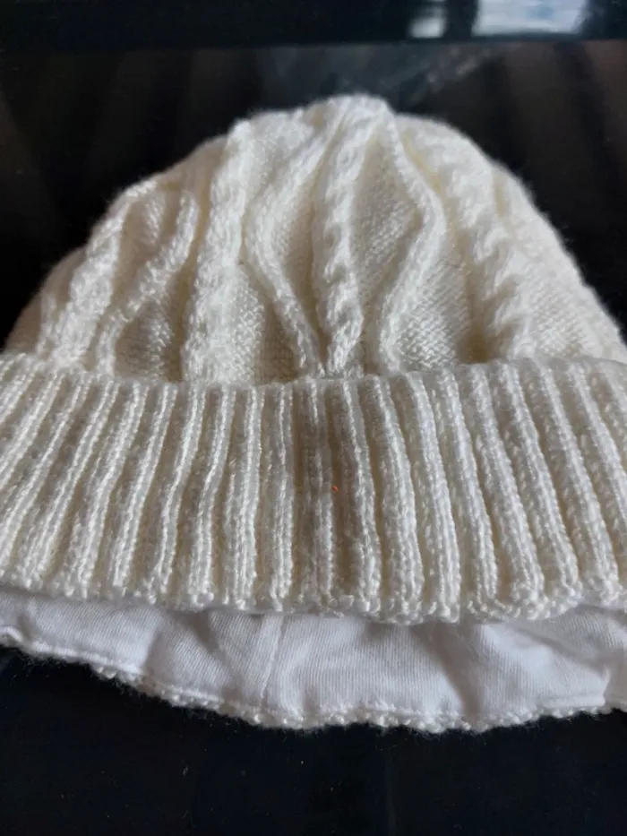 Bonnet maille avec liens - photo numéro 2