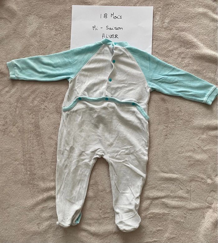Lot de 3 pyjamas chauds - Petit Bateau & autre - 18 mois - TBE - photo numéro 8