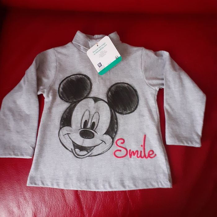 Disney baby: T-shirt manches longues Mickey *12 mois