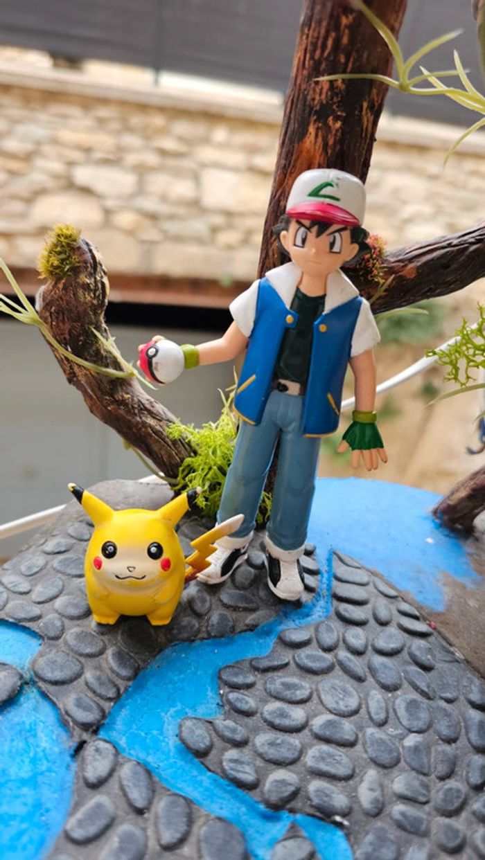 Super figurine Pokemon Nintendo tomy C.G.T.S.J sacha et son pikachu - photo numéro 2