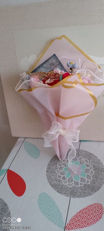 Bouquet de roses a crochet 