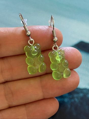 Boucles d’oreilles, ourson, gélatine