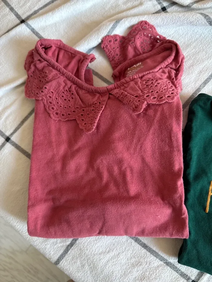 Lot tee shirt manches longues fille - photo numéro 2