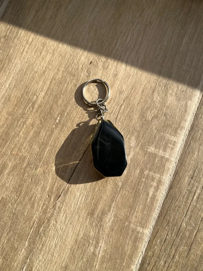 Porte clés feuille or - photo numéro 2