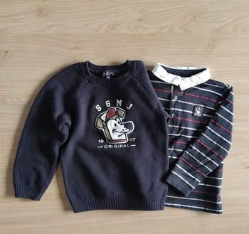 Lot Sergent Major Pull et Polo sous-pull 6 ans Garçon SGMJ 🐶