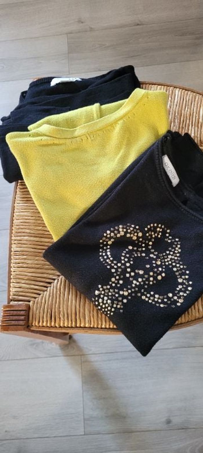 Lot de 2 gilets courts et un pull