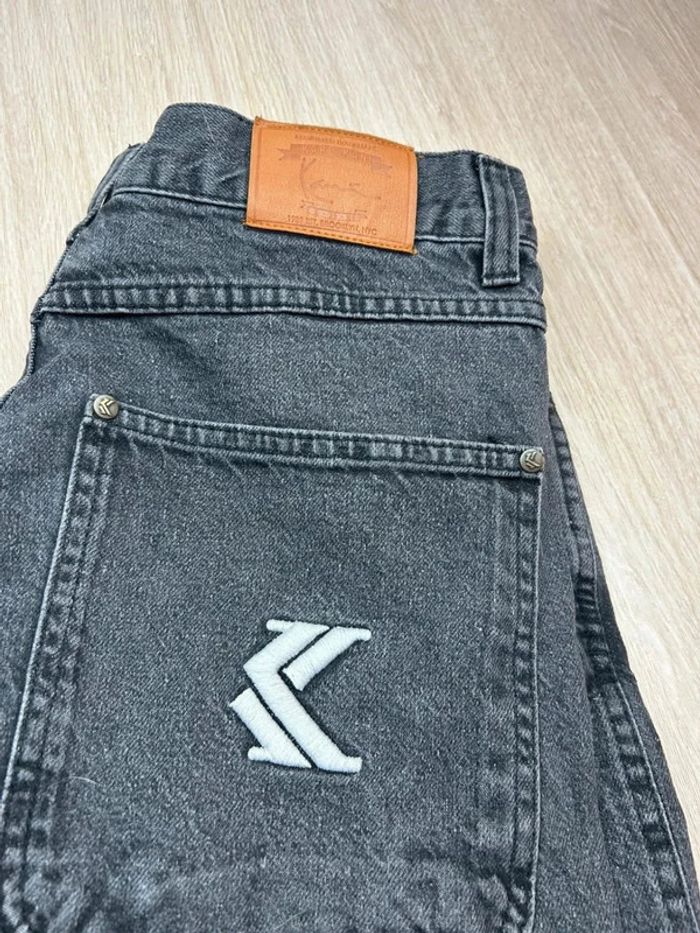 Jean Cargo Karl Kani Noir Vintage Logo Brodé Taille S - photo numéro 4