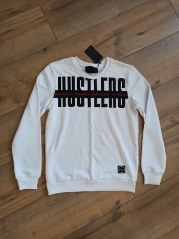 Pull blanc pour homme manches longues