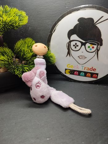 attache tétine dotty cheval mauve violet noukie's violet jack tidou Poney Grelot