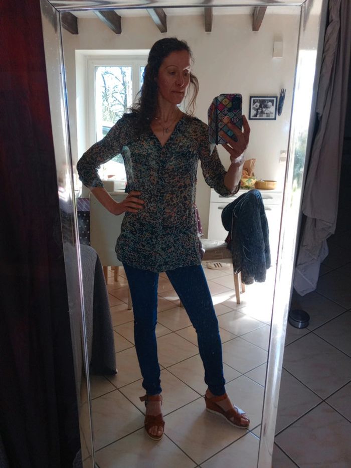 Blouse femme 38 fantaisie type voile c64