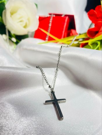 💖 Collier religieux - Couleur argent - Acier inoxydable