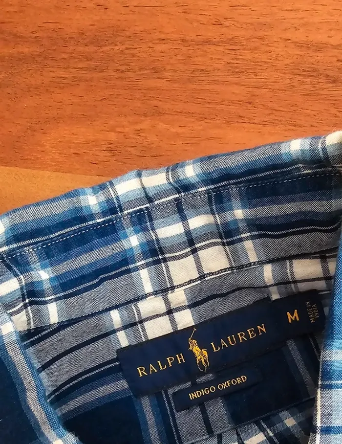 Chemise Ralph Lauren Indigo Oxford - Taille M - photo numéro 2