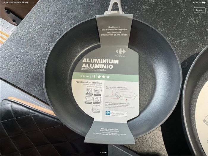 Lot 2 poêles, alu, neuves , tous feux , code remise 30 % - photo numéro 3
