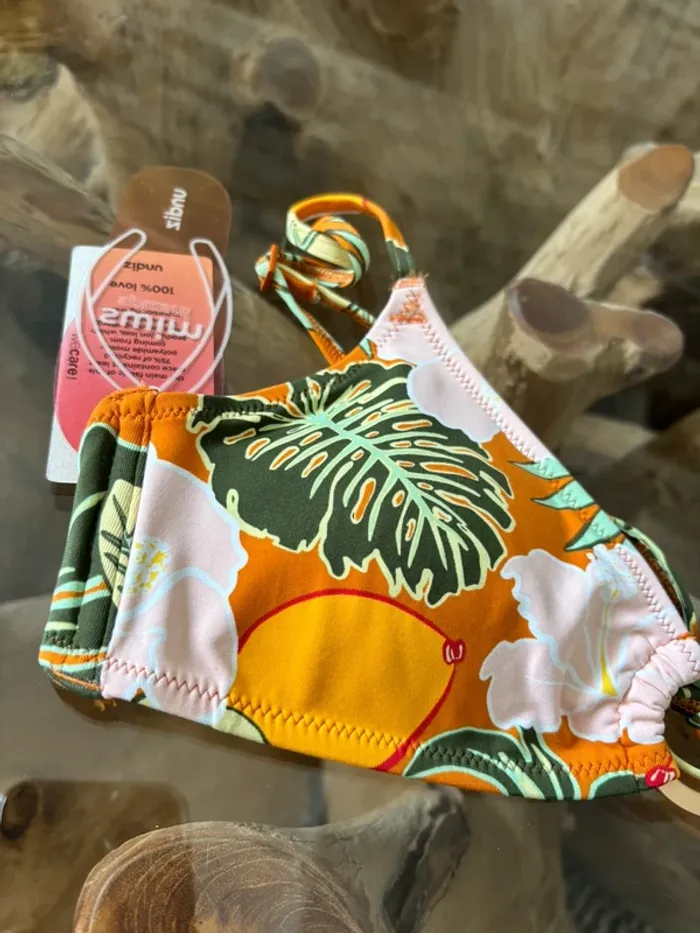 Haut de maillot de bain Undiz fleurs feuilles tropicales - photo numéro 3