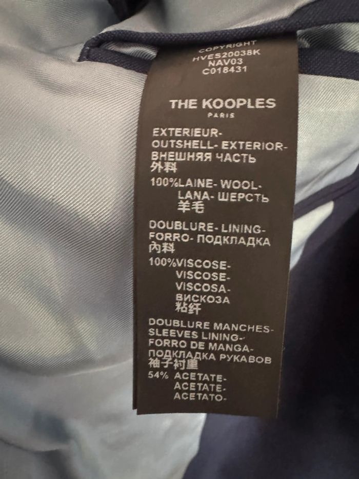 Veste blazer costume bleu marine • Blue navy suit blazer jacket The Kooples Taille 48 (M) - photo numéro 10