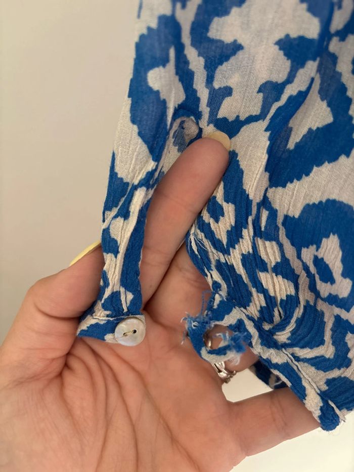 Chemise bleue et blanche Zara - photo numéro 4