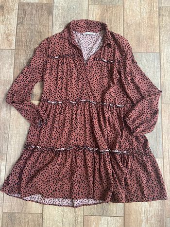 Robe à volants léopard pull & bear