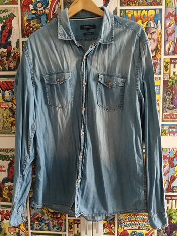 Chemise en jeans jules homme taille XXL