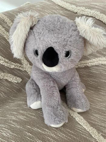 Peluche doudou 30cm action koala gris et blanc parfait état