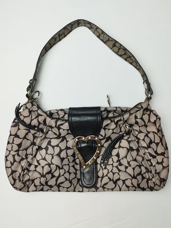 Sac à main Lancaster en tissu motif coeur