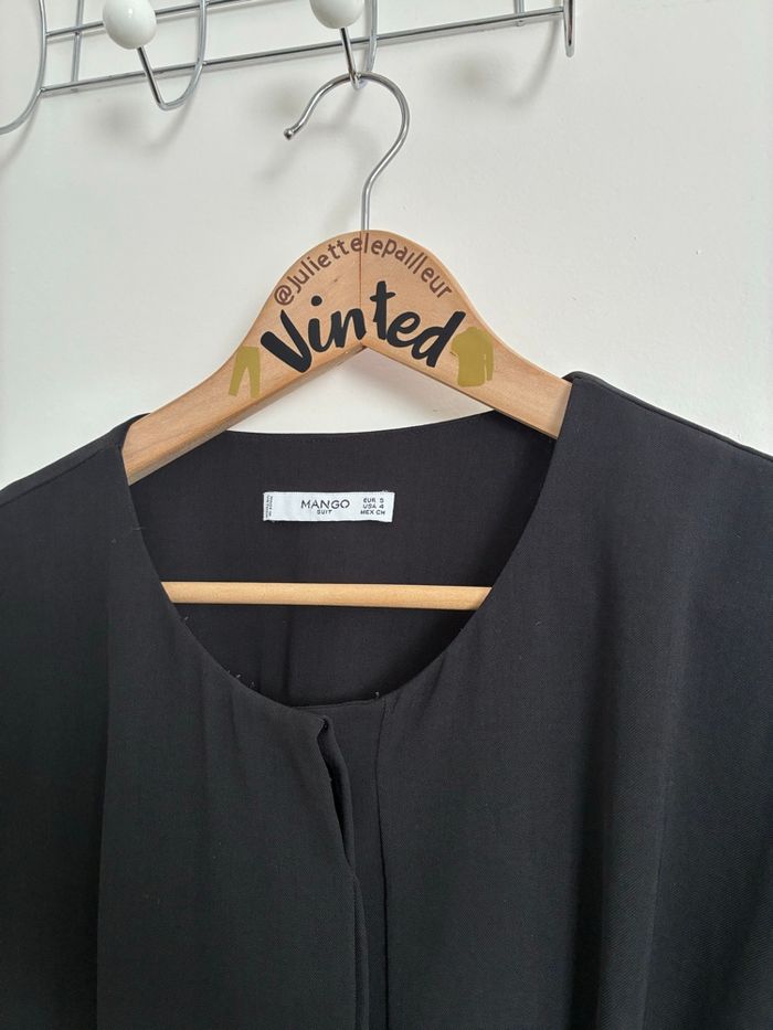 Robe longue noire boutonnée – Mango, taille S (très bon état) - photo numéro 4