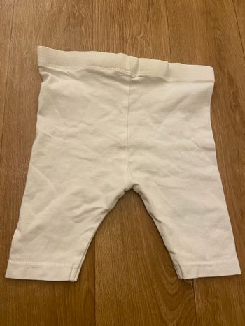 Legging blanc 3/4 bébé 3/6M
