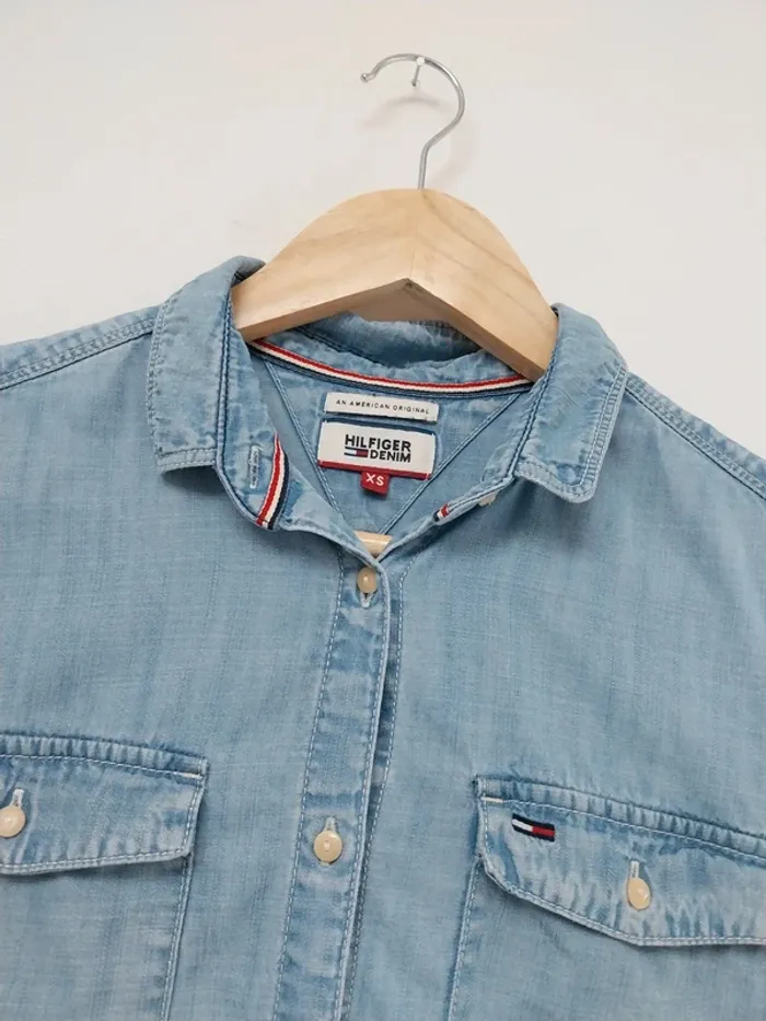 Robe chemise en jean Tommy Hilfiger 34 - photo numéro 3