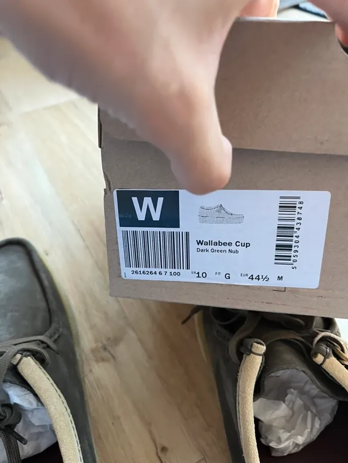 Clarks Wallabee Dark Green Nub Taille 42,5 - photo numéro 6