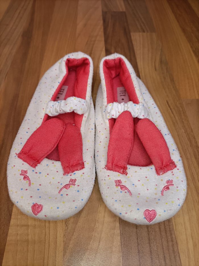 Chaussons lapins blanc et rose 27 tex - photo numéro 2