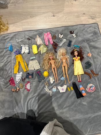 Lot barbies et accessoires